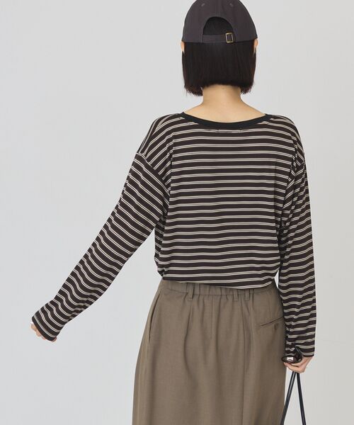 AMERICAN HOLIC(アメリカンホリック)の「マルチボーダーロンT(Tシャツ/カットソー・レディース・グリーン/ブラウン/レッド・L/M)」の10枚目の写真