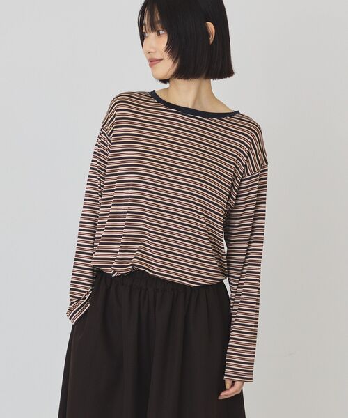 AMERICAN HOLIC(アメリカンホリック)の「マルチボーダーロンT(Tシャツ/カットソー・レディース・グリーン/ブラウン/レッド・L/M)」の12枚目の写真