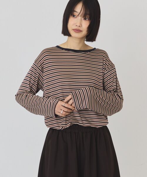 AMERICAN HOLIC(アメリカンホリック)の「マルチボーダーロンT(Tシャツ/カットソー・レディース・グリーン/ブラウン/レッド・L/M)」の13枚目の写真