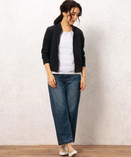 green label relaxing(グリーンレーベルリラクシング)の「CB N Onibegie MA-1 ① ブルゾン◆(MA-1・レディース・オフホワイト/オリーブ/ネイビー・40/38)」の15枚目の写真