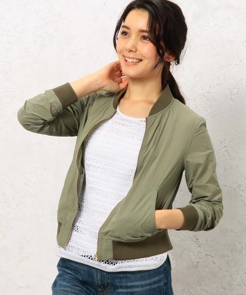 green label relaxing(グリーンレーベルリラクシング)の「CB N Onibegie MA-1 ① ブルゾン◆(MA-1・レディース・オフホワイト/オリーブ/ネイビー・40/38)」の11枚目の写真