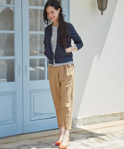 green label relaxing(グリーンレーベルリラクシング)の「CB N Onibegie MA-1 ① ブルゾン◆(MA-1・レディース・オフホワイト/オリーブ/ネイビー・40/38)」の20枚目の写真