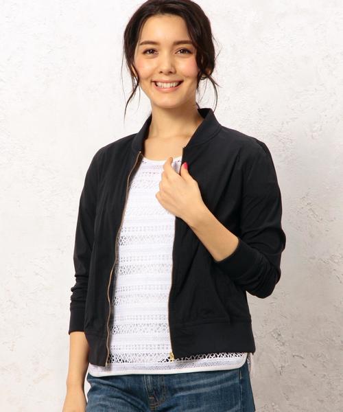 green label relaxing(グリーンレーベルリラクシング)の「CB N Onibegie MA-1 ① ブルゾン◆(MA-1・レディース・オフホワイト/オリーブ/ネイビー・40/38)」の21枚目の写真