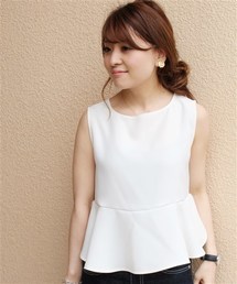 LIMITLESS LUXURY | ノースリーブペプラム ブラウス◆(シャツ/ブラウス)