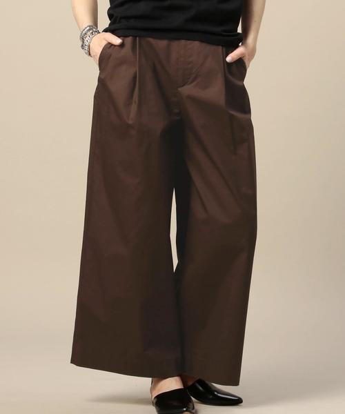 BEAUTY&YOUTH UNITED ARROWS(ビューティーアンドユースユナイテッドアローズ)の「BY コットンダンプタックワイドパンツ◆(その他パンツ・レディース・ダークブラウン/ネイビー/ベージュ・MEDIUM/SMALL)」の1枚目の写真
