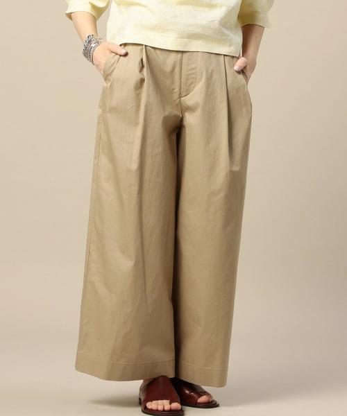 BEAUTY&YOUTH UNITED ARROWS(ビューティーアンドユースユナイテッドアローズ)の「BY コットンダンプタックワイドパンツ◆(その他パンツ・レディース・ダークブラウン/ネイビー/ベージュ・MEDIUM/SMALL)」の2枚目の写真