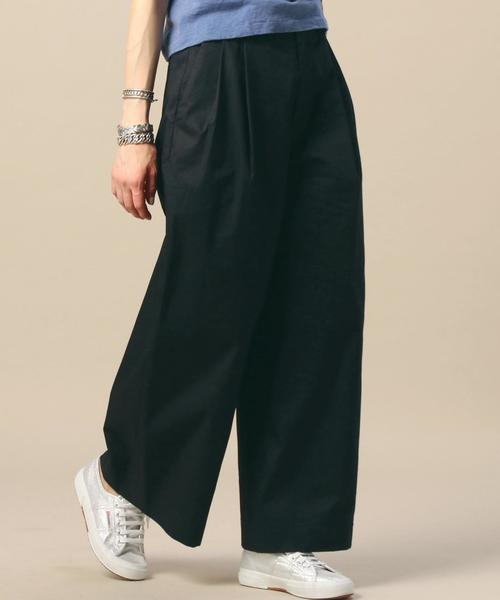 BEAUTY&YOUTH UNITED ARROWS(ビューティーアンドユースユナイテッドアローズ)の「BY コットンダンプタックワイドパンツ◆(その他パンツ・レディース・ダークブラウン/ネイビー/ベージュ・MEDIUM/SMALL)」の3枚目の写真
