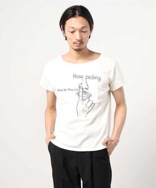 ALDIES(アールディーズ)の「Nose Picking T ノーズピッキングT(Tシャツ/カットソー・メンズ・グレー/ライトブルー/ホワイト・LARGE/MEDIUM/X-LARGE/SMALL/X-SMALL)」の1枚目の写真