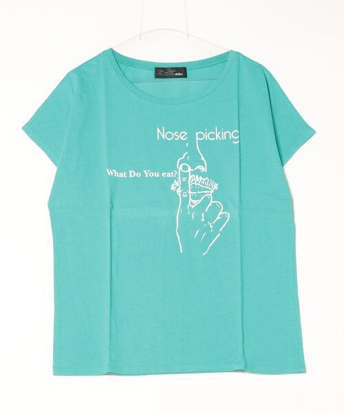 ALDIES(アールディーズ)の「Nose Picking T ノーズピッキングT(Tシャツ/カットソー・メンズ・グレー/ライトブルー/ホワイト・LARGE/MEDIUM/X-LARGE/SMALL/X-SMALL)」の3枚目の写真