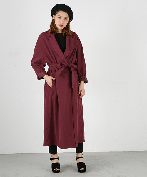 MOUSSY（マウジー）の「GOWN TRENCH JK F（その他アウター・レディース・インディゴブルー/ベージュ/ライトカーキ/ボルドー・1/2）」の4枚目の写真