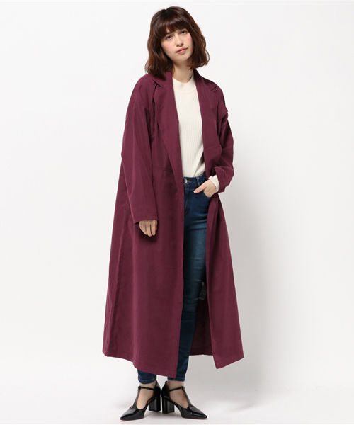 MOUSSY（マウジー）の「GOWN TRENCH JK F（その他アウター・レディース・インディゴブルー/ベージュ/ライトカーキ/ボルドー・1/2）」の18枚目の写真