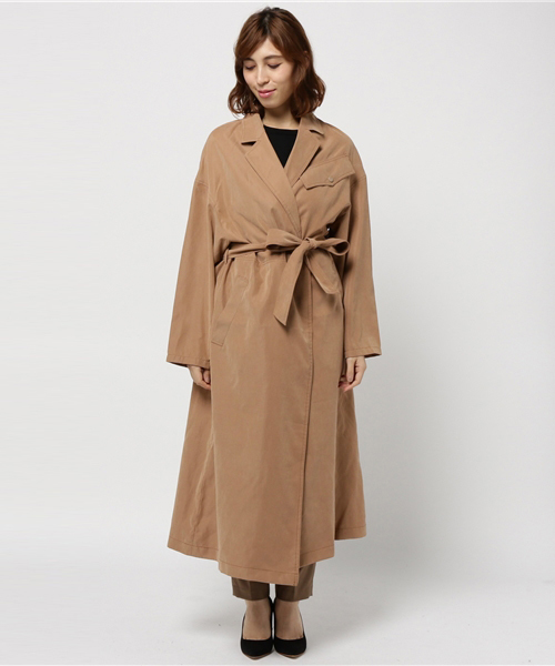 MOUSSY（マウジー）の「GOWN TRENCH JK F（その他アウター・レディース・インディゴブルー/ベージュ/ライトカーキ/ボルドー・1/2）」の5枚目の写真