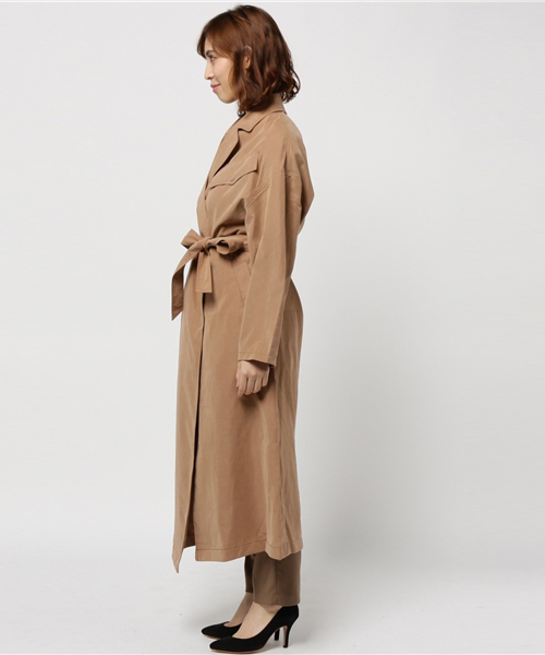 MOUSSY（マウジー）の「GOWN TRENCH JK F（その他アウター・レディース・インディゴブルー/ベージュ/ライトカーキ/ボルドー・1/2）」の6枚目の写真
