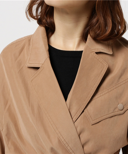 MOUSSY（マウジー）の「GOWN TRENCH JK F（その他アウター・レディース・インディゴブルー/ベージュ/ライトカーキ/ボルドー・1/2）」の8枚目の写真