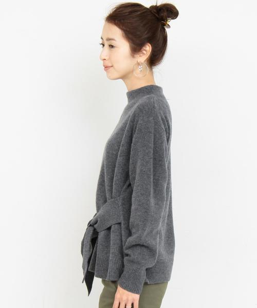 BEAUTY&YOUTH UNITED ARROWS（ビューティーアンドユースユナイテッドアローズ）の「BY∴ ウエストリボンウールニット -2WAY-◆（ニット/セーター・レディース・ダークグレー/モカ/ネイビー/コバルトブルー・FREE）」の11枚目の写真