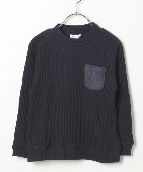 GLOBAL WORK（グローバルワーク）の「【キッズ】ワイドリブカットプルオーバー長袖/735764（Tシャツ/カットソー・キッズ・グレー/ネイビー/カーキ・LARGE/SMALL/MEDIUM/X-LARGE）」の3枚目の写真