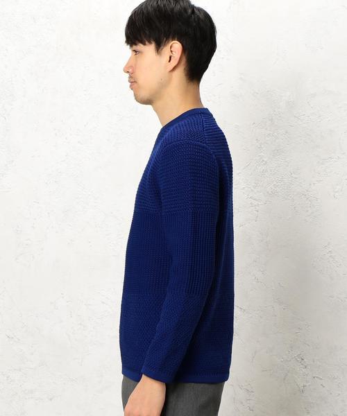 green label relaxing（グリーンレーベルリラクシング）の「KC PE PANEL/PTN C/N 5G ニット◆（ニット/セーター・メンズ・ロイヤルブルー/ホワイト/ブラック・LARGE/SMALL/MEDIUM）」の15枚目の写真