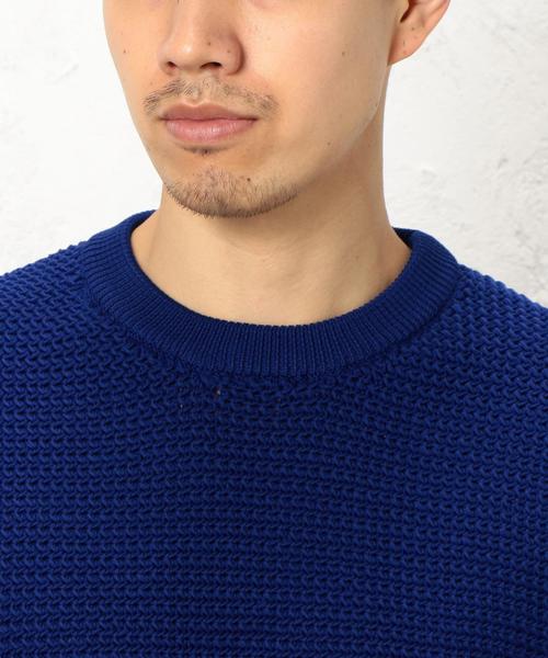 green label relaxing（グリーンレーベルリラクシング）の「KC PE PANEL/PTN C/N 5G ニット◆（ニット/セーター・メンズ・ロイヤルブルー/ホワイト/ブラック・LARGE/SMALL/MEDIUM）」の8枚目の写真