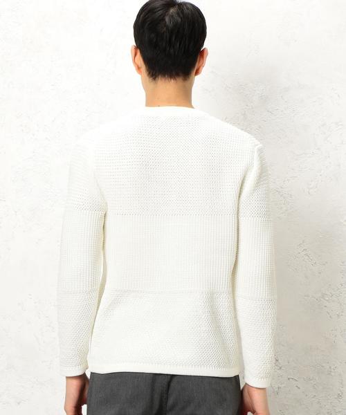 green label relaxing（グリーンレーベルリラクシング）の「KC PE PANEL/PTN C/N 5G ニット◆（ニット/セーター・メンズ・ロイヤルブルー/ホワイト/ブラック・LARGE/SMALL/MEDIUM）」の11枚目の写真