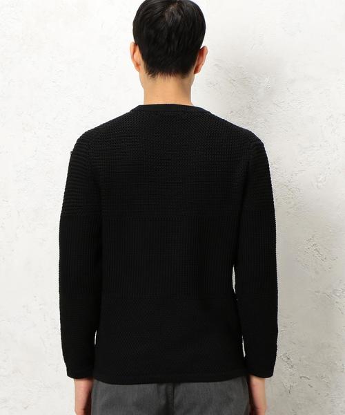 green label relaxing（グリーンレーベルリラクシング）の「KC PE PANEL/PTN C/N 5G ニット◆（ニット/セーター・メンズ・ロイヤルブルー/ホワイト/ブラック・LARGE/SMALL/MEDIUM）」の4枚目の写真