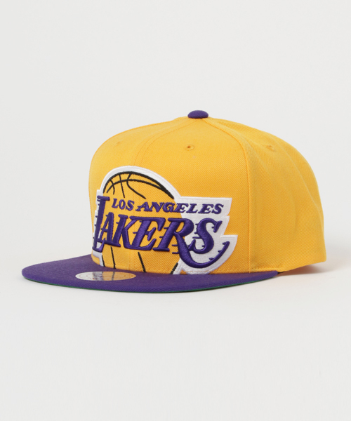 Mitchell Ness ミッチェル ネス の ミッチェル ネス スナップバックキャップ Nba ロサンゼルス レイカーズ クロップド Xlロゴ イエロー Mitchell Ness キャップ Wear