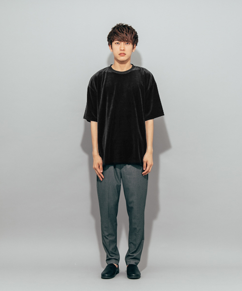 SENSE OF PLACE by URBAN RESEARCH(センスオブプレイスバイアーバンリサーチ)の「ベロアTシャツ(5分袖)(Tシャツ/カットソー・メンズ・ブラック/キャメル/ピンク・MEDIUM/LARGE)」の4枚目の写真