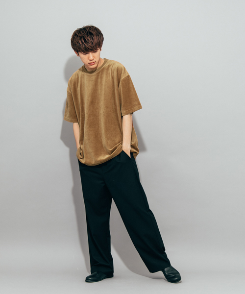 SENSE OF PLACE by URBAN RESEARCH(センスオブプレイスバイアーバンリサーチ)の「ベロアTシャツ(5分袖)(Tシャツ/カットソー・メンズ・ブラック/キャメル/ピンク・MEDIUM/LARGE)」の7枚目の写真