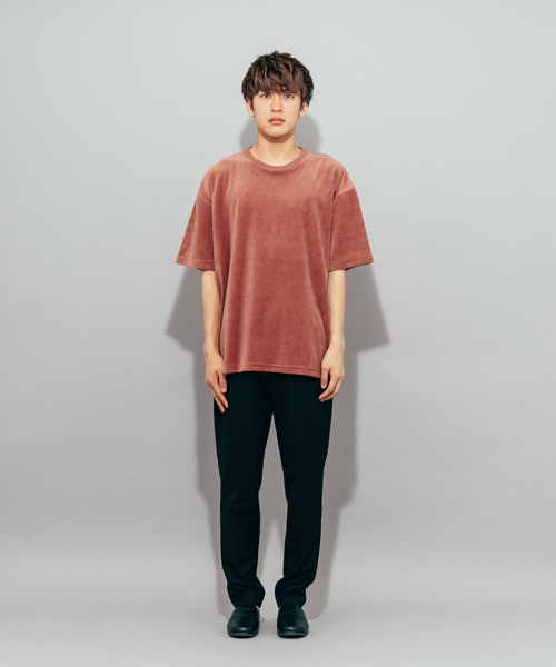 SENSE OF PLACE by URBAN RESEARCH(センスオブプレイスバイアーバンリサーチ)の「ベロアTシャツ(5分袖)(Tシャツ/カットソー・メンズ・ブラック/キャメル/ピンク・MEDIUM/LARGE)」の8枚目の写真