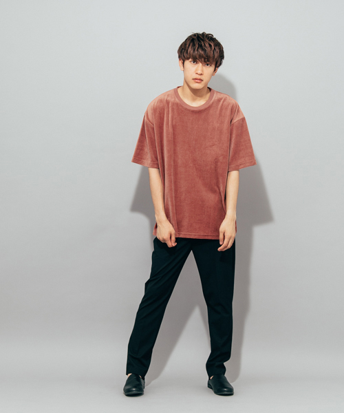 SENSE OF PLACE by URBAN RESEARCH(センスオブプレイスバイアーバンリサーチ)の「ベロアTシャツ(5分袖)(Tシャツ/カットソー・メンズ・ブラック/キャメル/ピンク・MEDIUM/LARGE)」の9枚目の写真