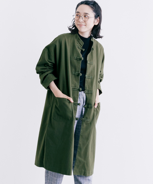 MERLOT（メルロー）の「ツイルチャイナボタンコート2348（その他アウター・レディース・ブラウン/ブラック/カーキ・FREE）」の16枚目の写真