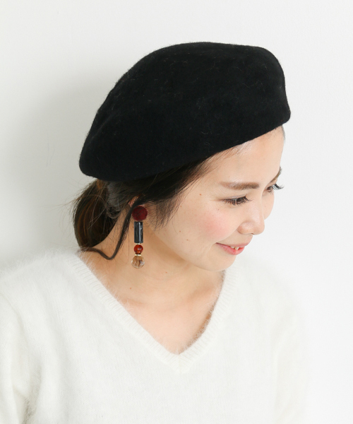 URBAN RESEARCH Sonny Label（アーバンリサーチサニーレーベル）の「リブ付きウールベレー帽（ハンチング/ベレー帽・レディース・ネイビー/グレー/ブラック/レッド・ONE）」の2枚目の写真