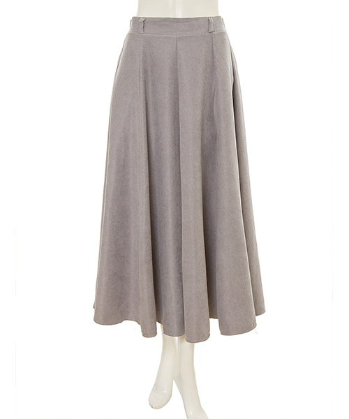 fifth(フィフス)の「スエードフレアロングスカート/タフタスカート(スカート・レディース・イエロー/ブラック/グレー/キャメル/カーキ/ネイビー/ベージュ/ボルドー・MEDIUM)」の3枚目の写真