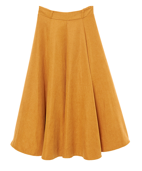 fifth(フィフス)の「スエードフレアロングスカート/タフタスカート(スカート・レディース・イエロー/ブラック/グレー/キャメル/カーキ/ネイビー/ベージュ/ボルドー・MEDIUM)」の6枚目の写真