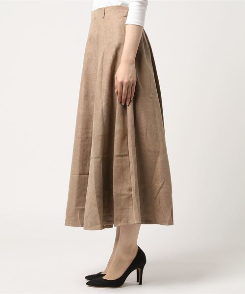 fifth(フィフス)の「スエードフレアロングスカート/タフタスカート(スカート・レディース・イエロー/ブラック/グレー/キャメル/カーキ/ネイビー/ベージュ/ボルドー・MEDIUM)」の21枚目の写真
