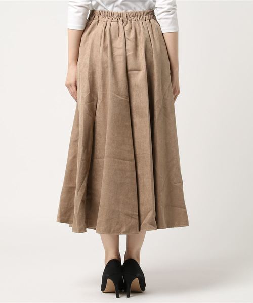 fifth(フィフス)の「スエードフレアロングスカート/タフタスカート(スカート・レディース・イエロー/ブラック/グレー/キャメル/カーキ/ネイビー/ベージュ/ボルドー・MEDIUM)」の20枚目の写真