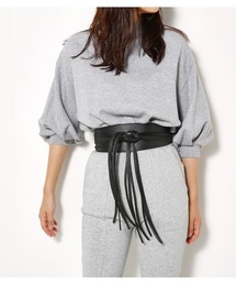 SLY | TUCK SLEEVE SW TOPS(Tシャツ/カットソー)