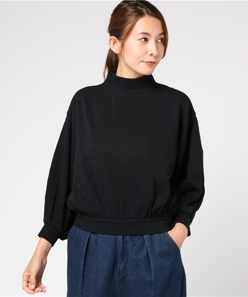 SLY（スライ）の「TUCK SLEEVE SW TOPS（Tシャツ/カットソー・レディース・トップグレー/ブラック/ワインレッド・1/2）」の13枚目の写真