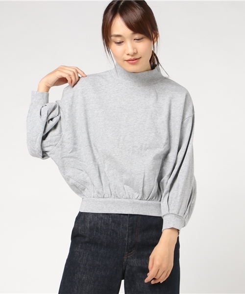 SLY（スライ）の「TUCK SLEEVE SW TOPS（Tシャツ/カットソー・レディース・トップグレー/ブラック/ワインレッド・1/2）」の11枚目の写真