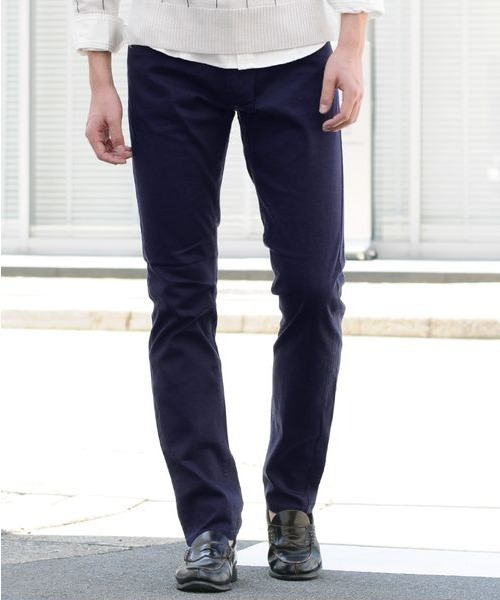 EVOLUTION（エボリューション）の「ストレッチスキニーパンツ　テーパード（チノパンツ・メンズ・ホワイト/ブラック/ベージュ/ネイビー/ターコイズブルー/ロイヤルブルー/ピンク・LARGE/MEDIUM/SMALL/X-LARGE/XX-LARGE）」の4枚目の写真