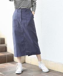 coen | 【2018FW新作】ベイカーストレッチロングタイトスカート(スカート)
