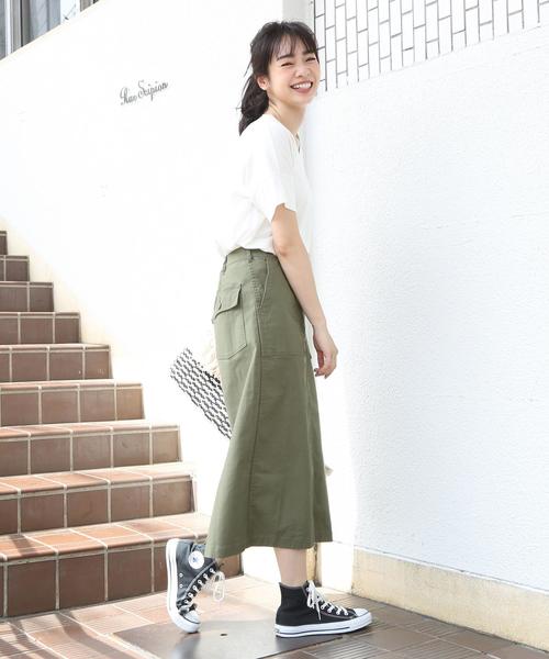 coen（コーエン）の「ベイカーストレッチロングタイトスカート（スカート・レディース・パープル/カーキ・MEDIUM/SMALL/LARGE）」の12枚目の写真