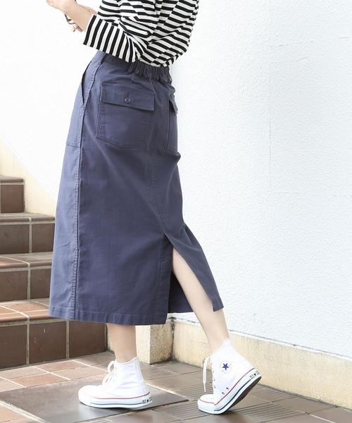 coen（コーエン）の「ベイカーストレッチロングタイトスカート（スカート・レディース・パープル/カーキ・MEDIUM/SMALL/LARGE）」の11枚目の写真