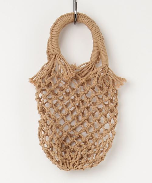 ottilie（オティーリエ）の「ちび編み込みBAG（かごバッグ・レディース・ホワイト/ブラウン・FREE）」の9枚目の写真