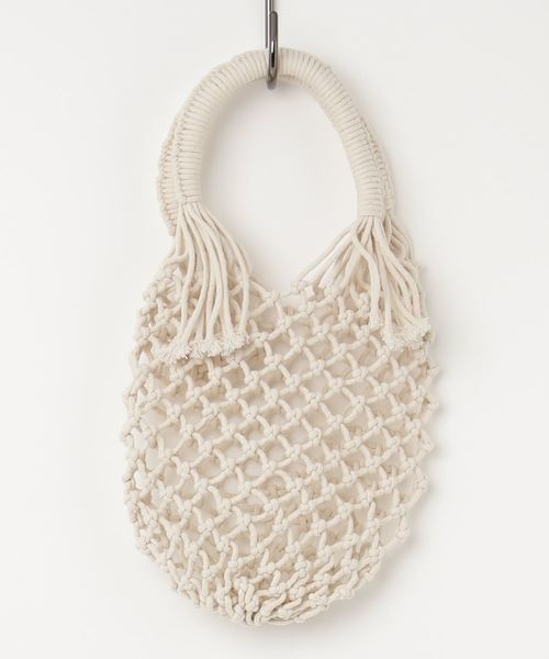 ottilie（オティーリエ）の「ちび編み込みBAG（かごバッグ・レディース・ホワイト/ブラウン・FREE）」の10枚目の写真