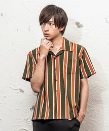 MinoriTY | ストライプ柄オープンカラーシャツ(シャツ/ブラウス)
