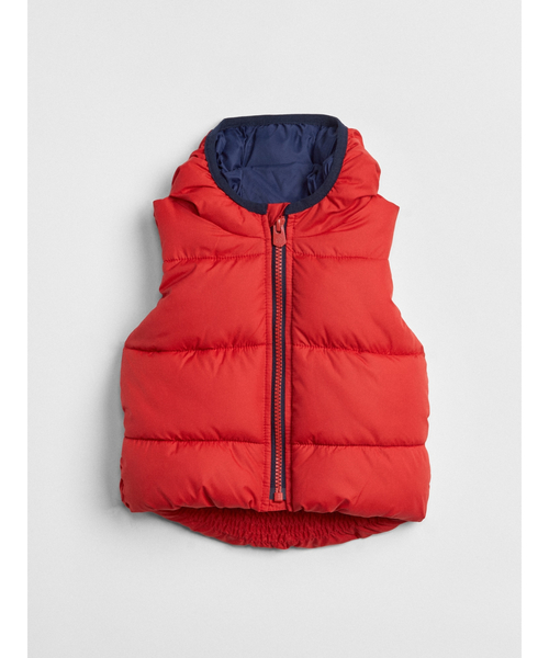 GAP(ギャップ)の「Coldcontrol Max パファーベスト(その他アウター・キッズ・レッド・60cm/70cm/80cm/90cm)」の1枚目の写真