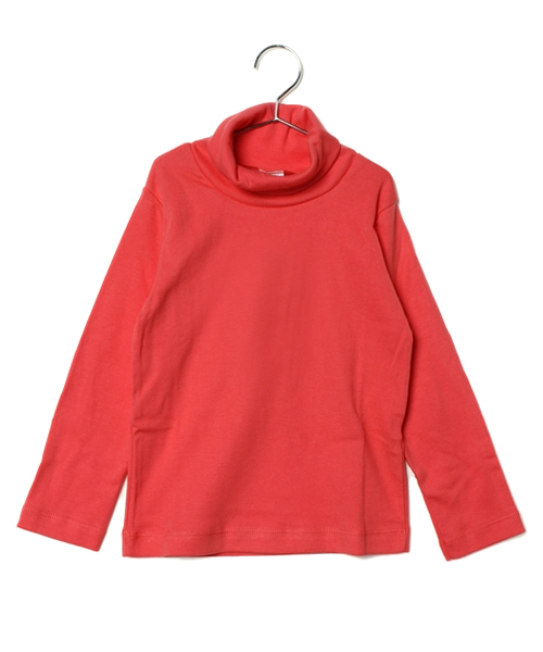 PETIT BATEAU(プチバトー)の「タートルネック長袖Tシャツ(ENFANT)(Tシャツ/カットソー・キッズ・バーガンディー/クリアグリーン/スモークピンク/ピンク/グレー/ネイビー/ダークグリーン・5YEAR/4YEAR/3YEAR)」の1枚目の写真
