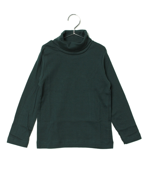 PETIT BATEAU(プチバトー)の「タートルネック長袖Tシャツ(ENFANT)(Tシャツ/カットソー・キッズ・バーガンディー/クリアグリーン/スモークピンク/ピンク/グレー/ネイビー/ダークグリーン・5YEAR/4YEAR/3YEAR)」の3枚目の写真