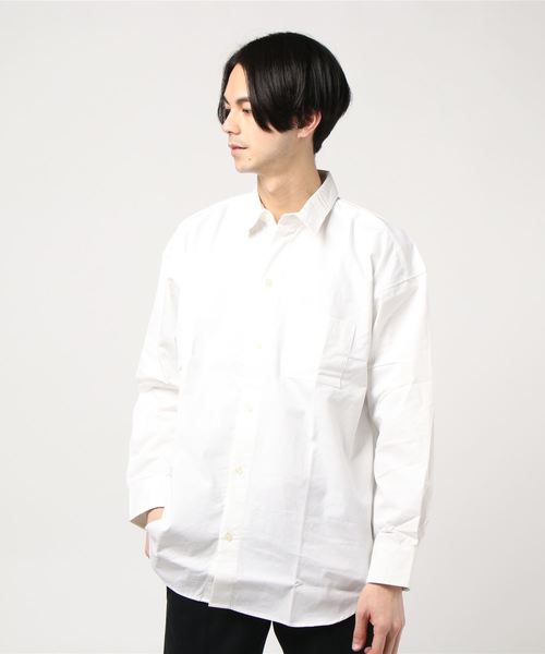 JACKROSE（ジャックローズ）の「JUDGEMENTブロードストライプドロップショルダーシャツ（シャツ/ブラウス・メンズ・ホワイト/ネイビー/サックスブルー・M/L）」の6枚目の写真