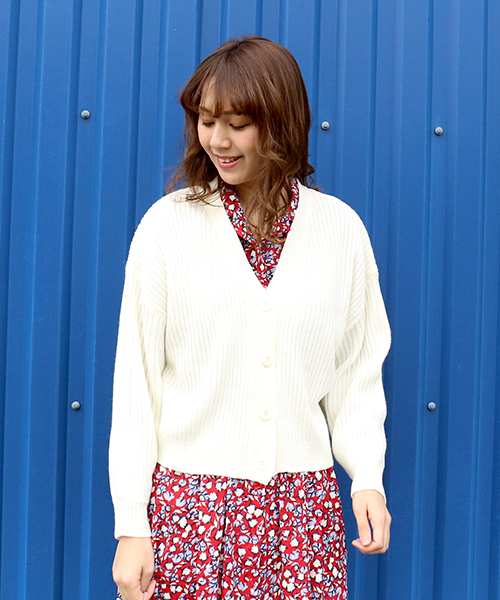 n'ee-ne（ネーネ）の「ショートカーディガン（カーディガン/ボレロ・レディース・アイボリー/ブラック/杢グレー/パープル・FREE）」の6枚目の写真